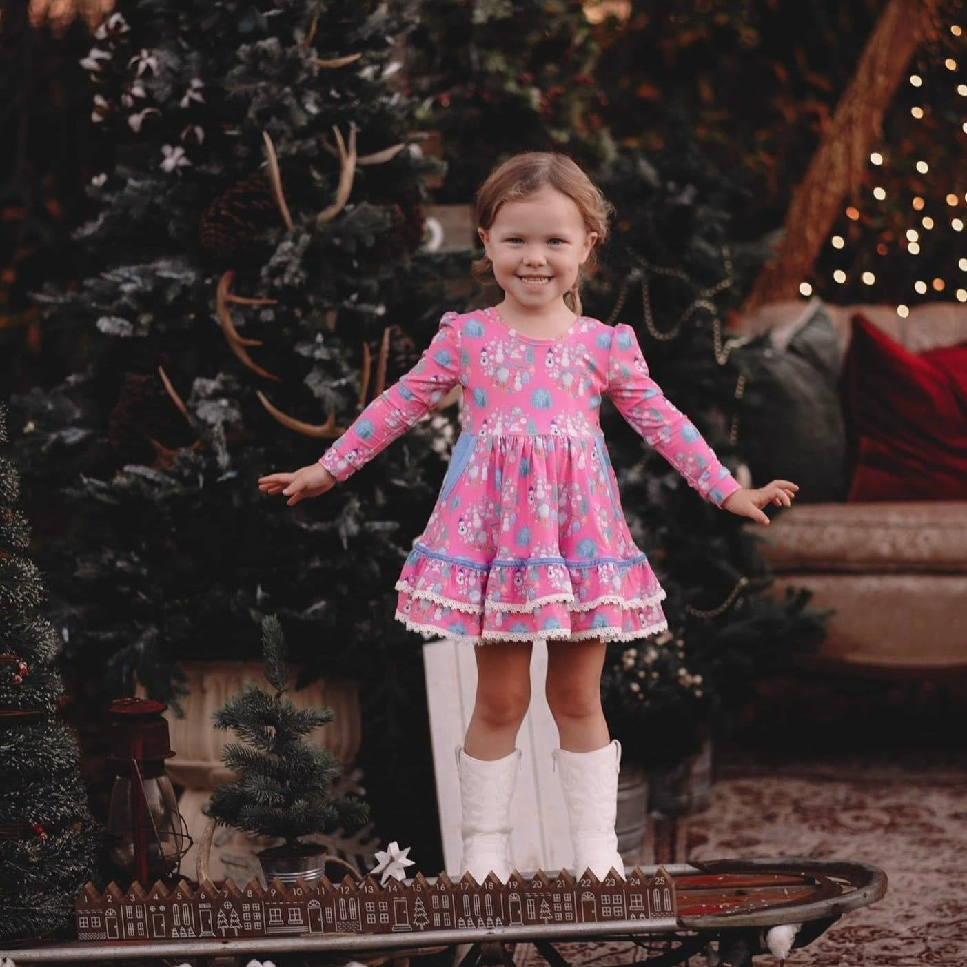 Pretty Snowman Twirl Set (SIZE 10-14)