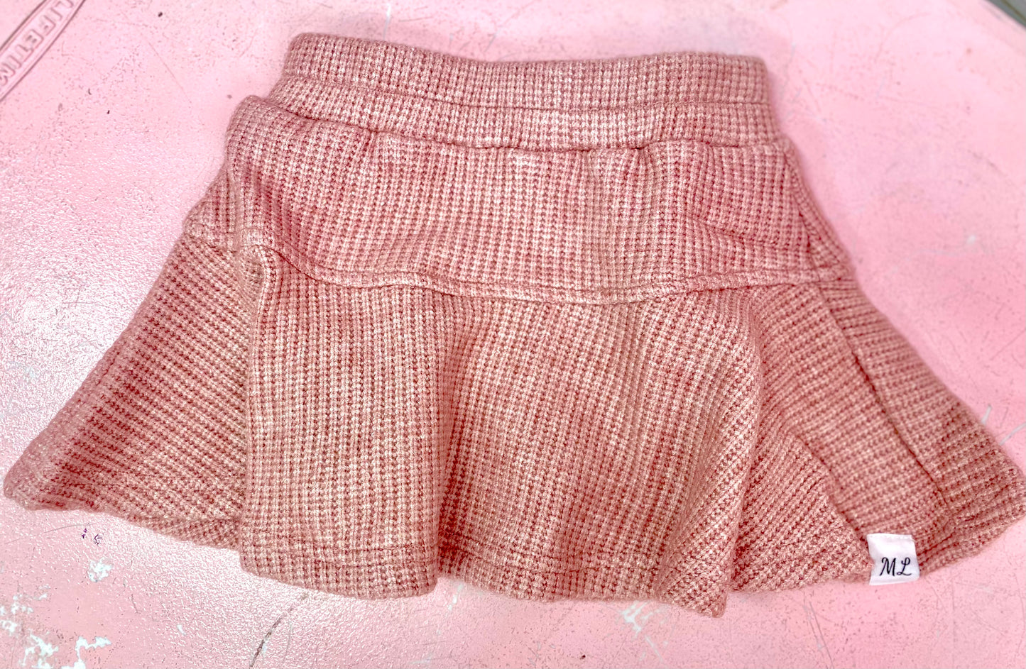 Fair Isle Heart and Mauve Sweater Skorts