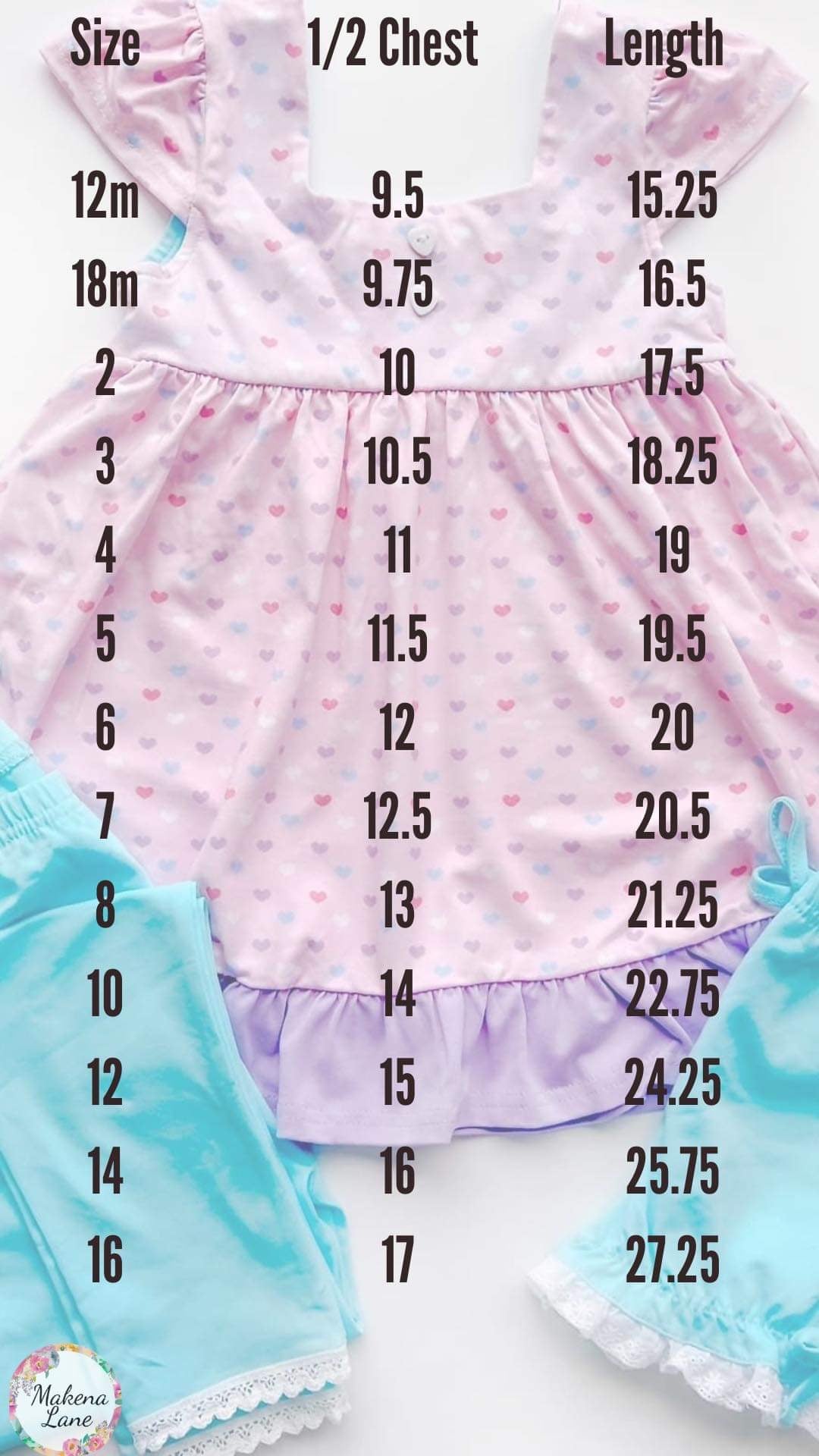 Candy Hearts Tunic Only (short or long sleeve)
