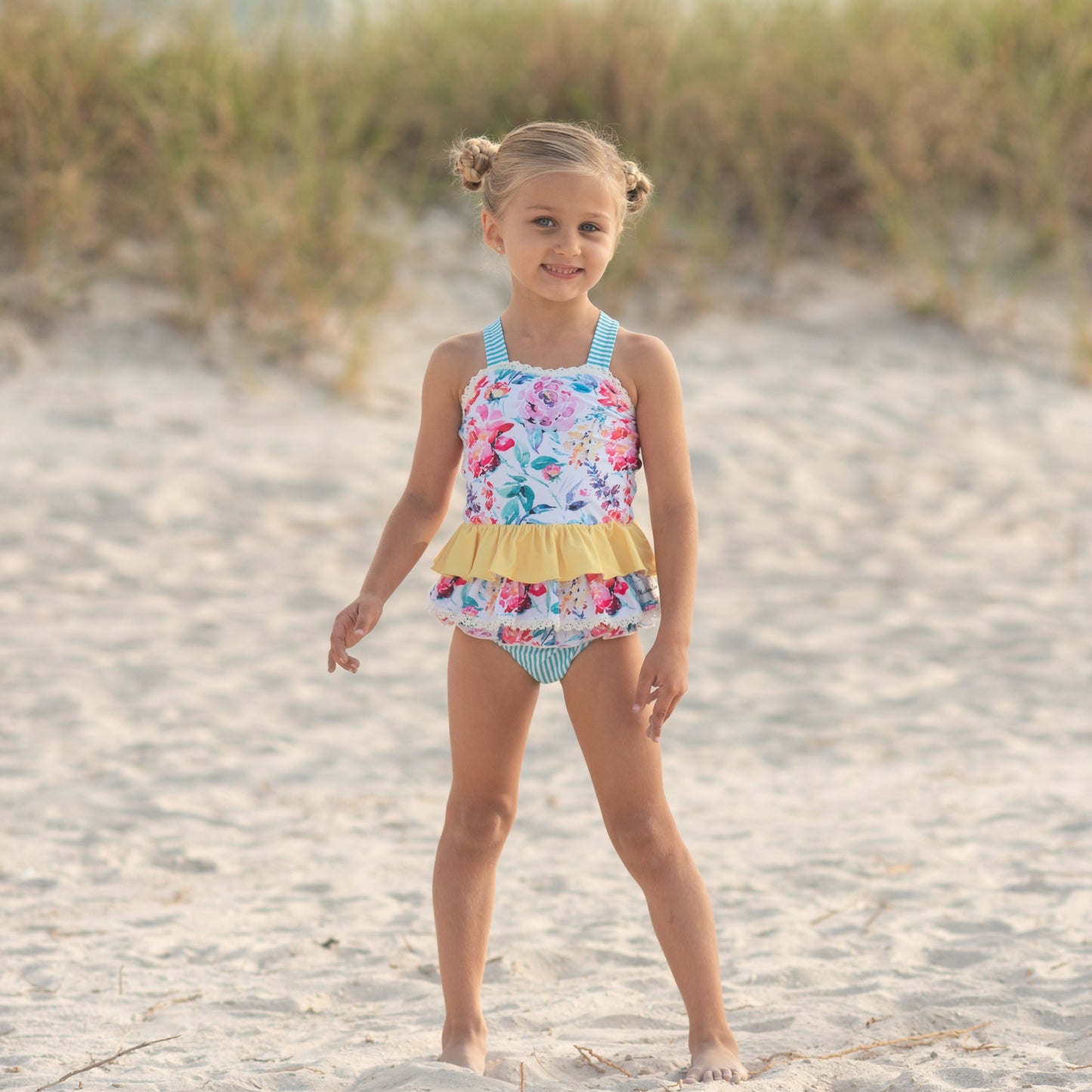 Girls Tankini Set-Florida Coast