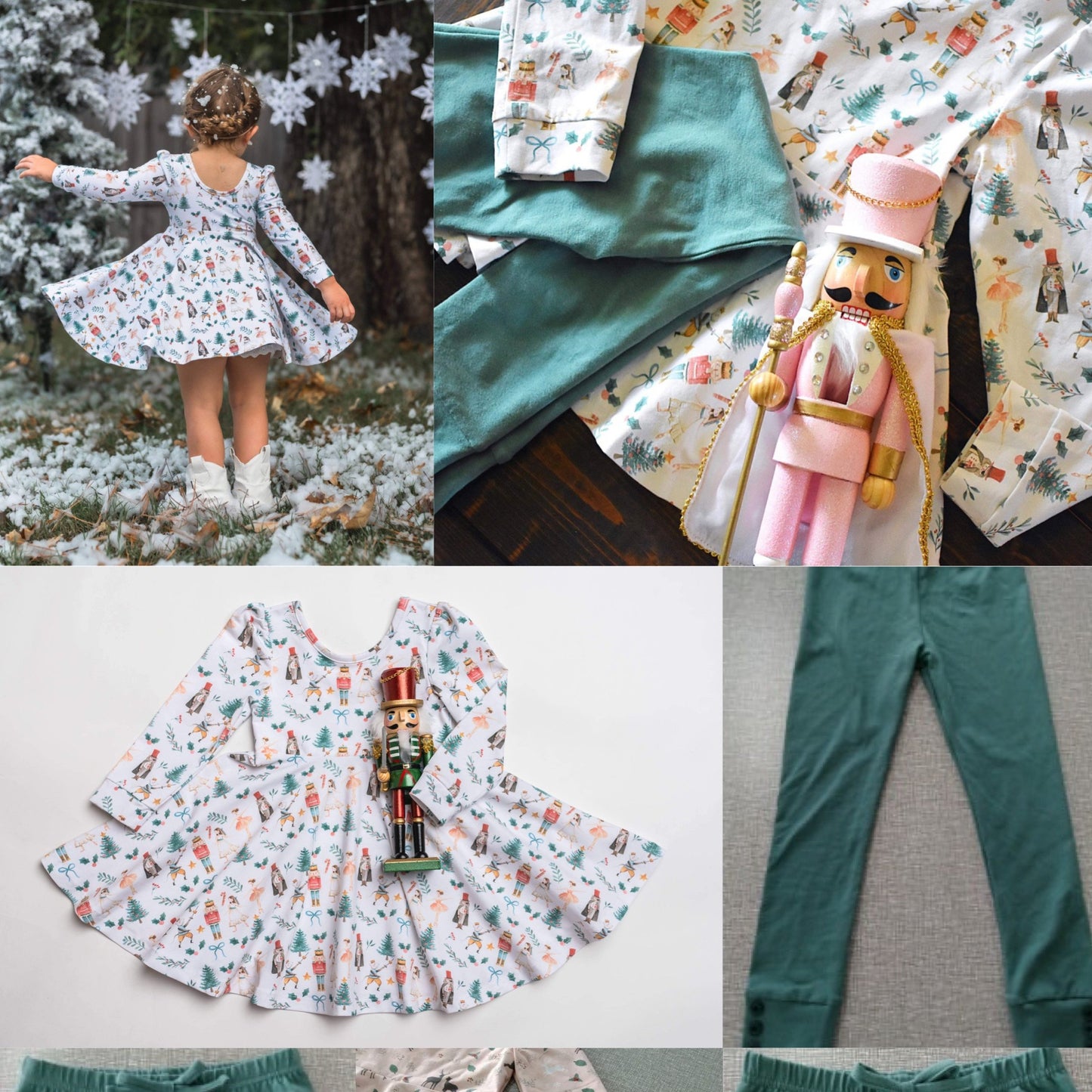 Winter Deer Dress set size 5