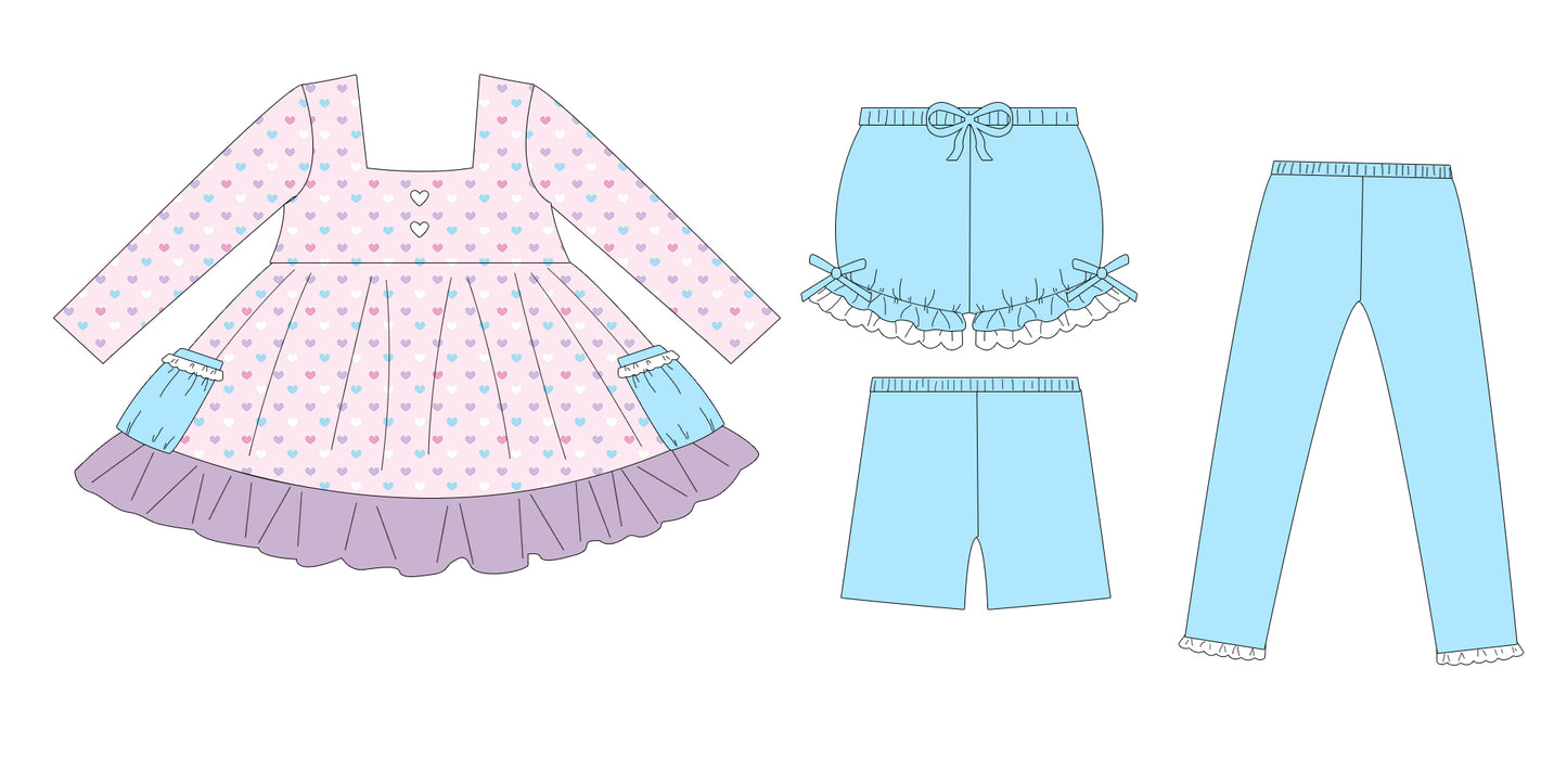 Candy Hearts Tunic Only (short or long sleeve)