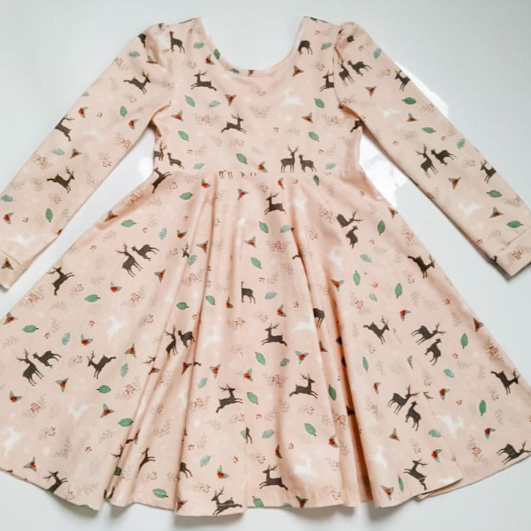 Winter Deer Dress set size 5