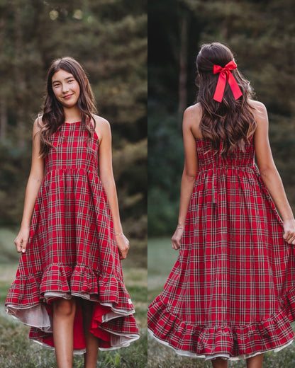 Holiday Plaid Enchanted High Low Preorder