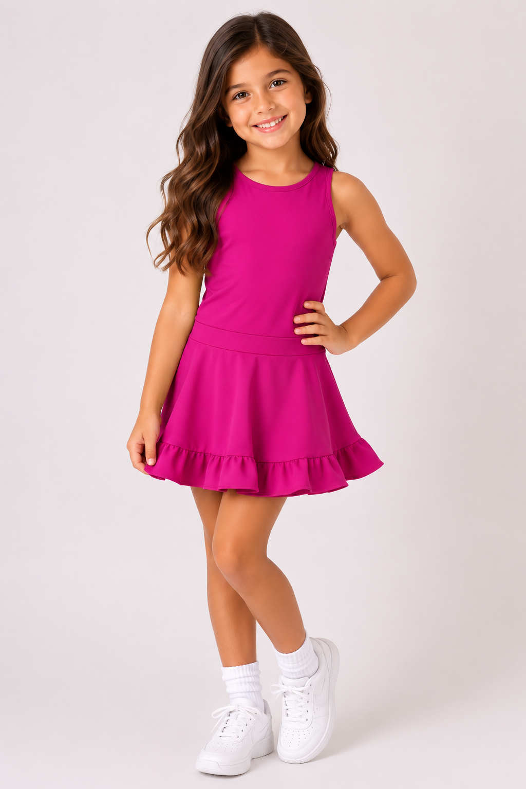 LPK Hot pink or Black athletic dress (built in shorts)