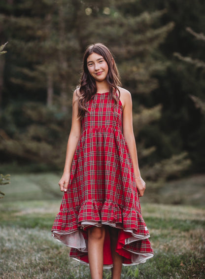 Holiday Plaid Enchanted High Low Preorder