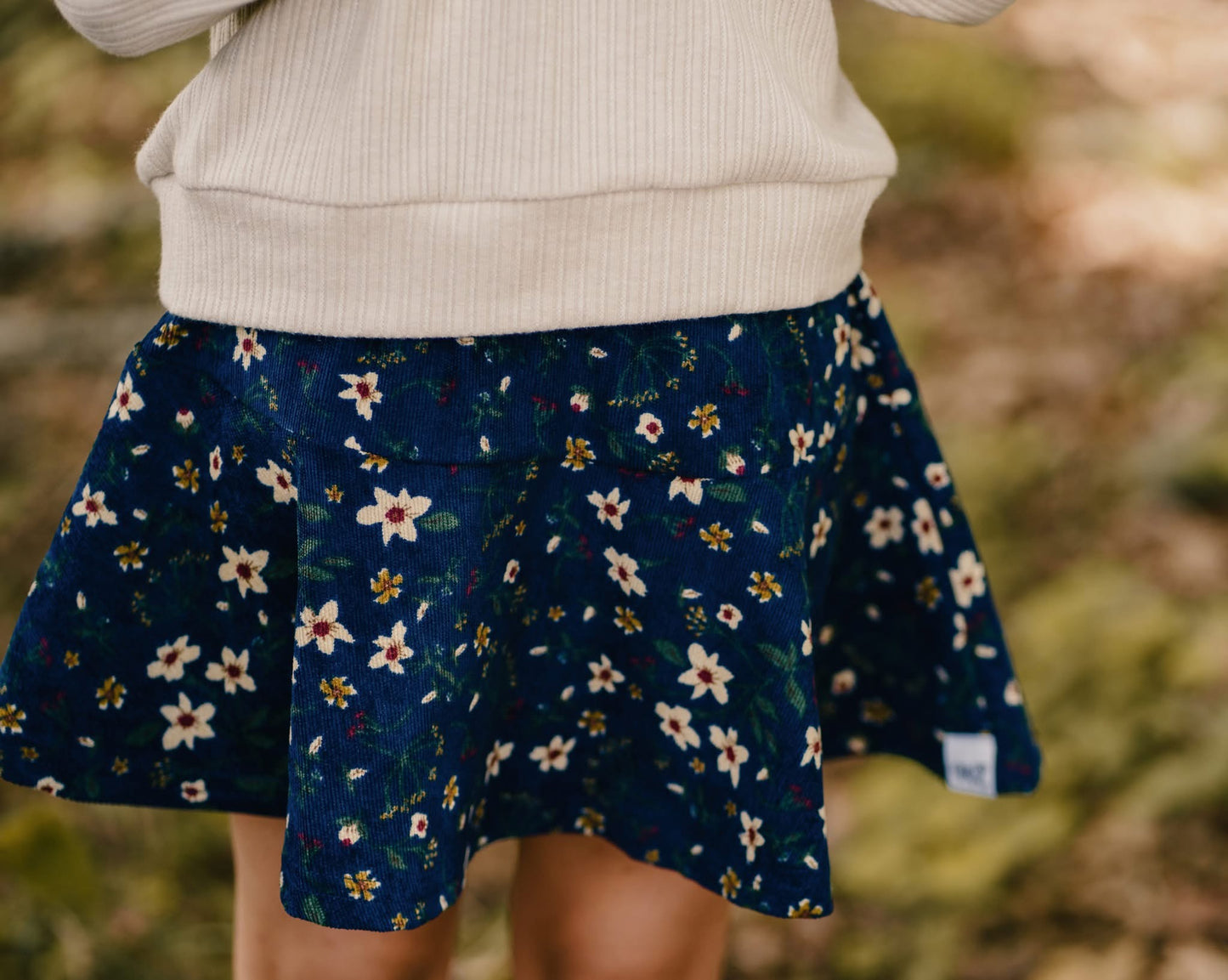 Cora Corduroy Floral Skort Set Presale