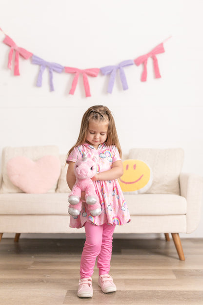 LPK rainbow hooded tunic set