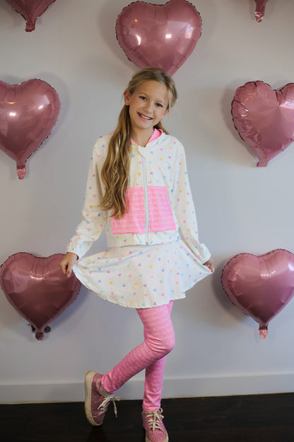 Love Hearts 3 Piece Athletic Set