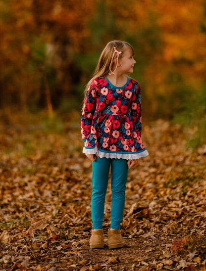 LPK Winter Floral Tunic Set