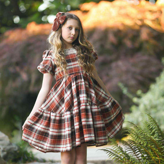 Cinnamon Plaid Ryken Dress Preorder