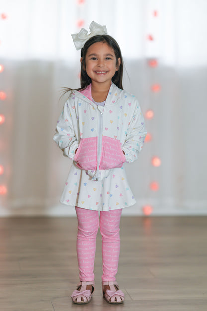 Love Hearts 3 Piece Athletic Set