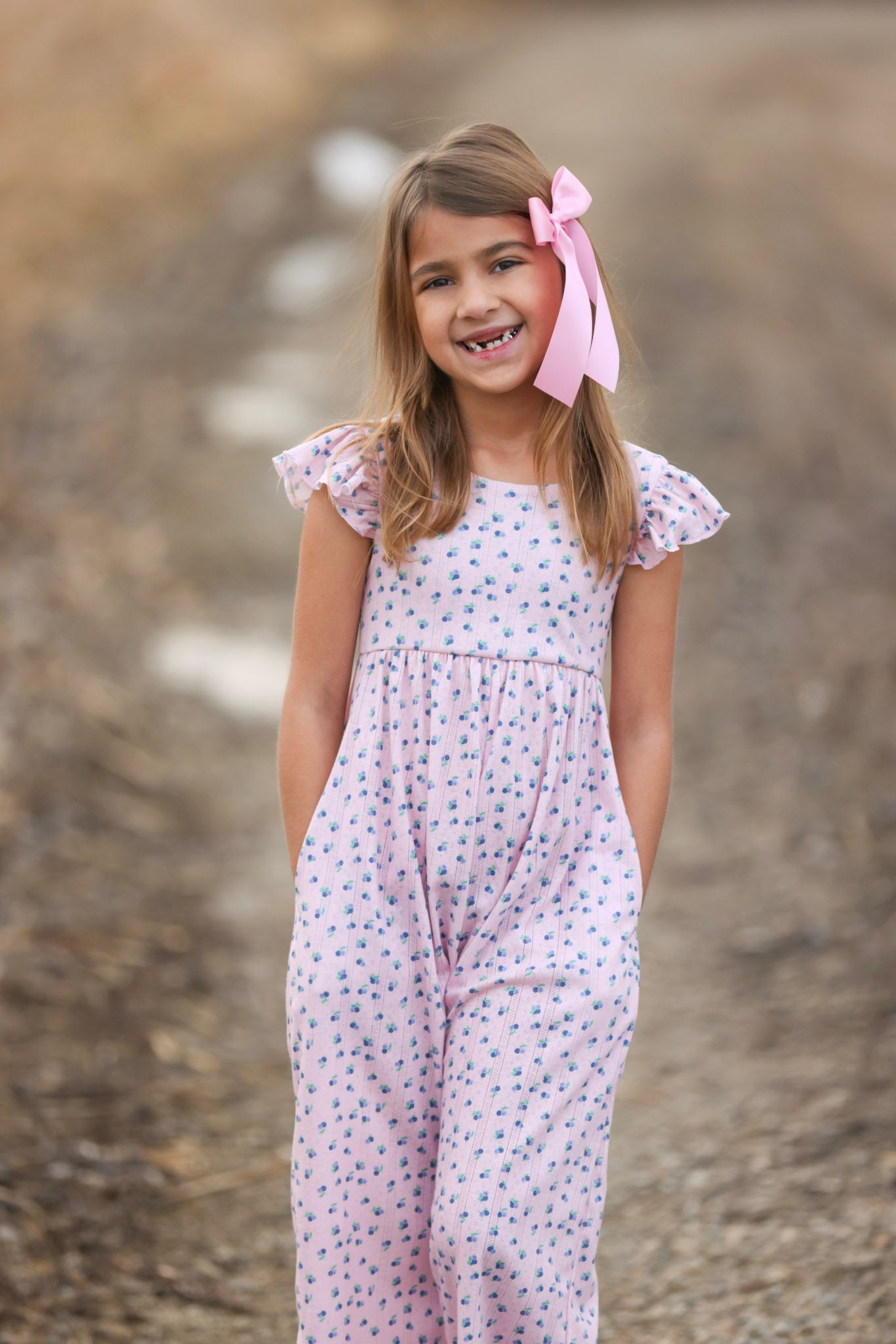 Blueberry Pointelle Romper Preorder
