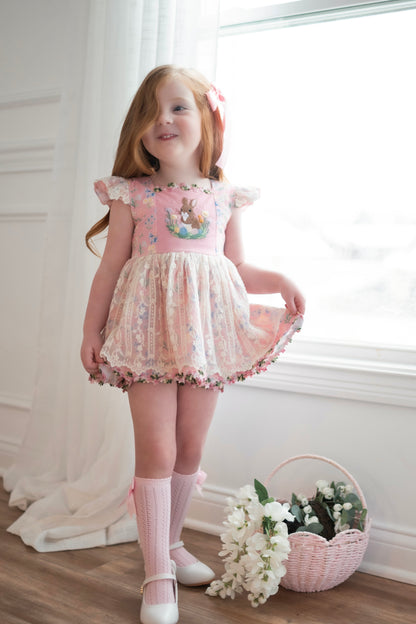 Pink Floral Sawyer Set (choice of length and chest design)