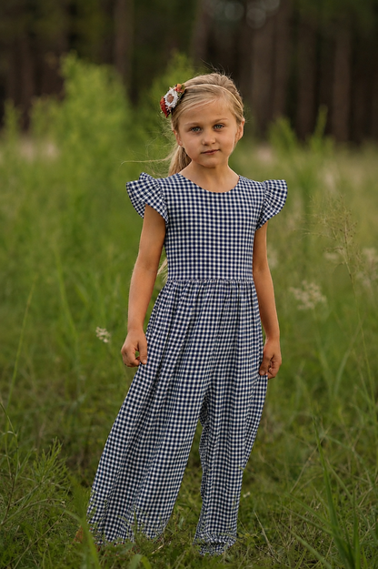 Gingham Leggy Rompers (Pumpkins & Gingham Preorder)