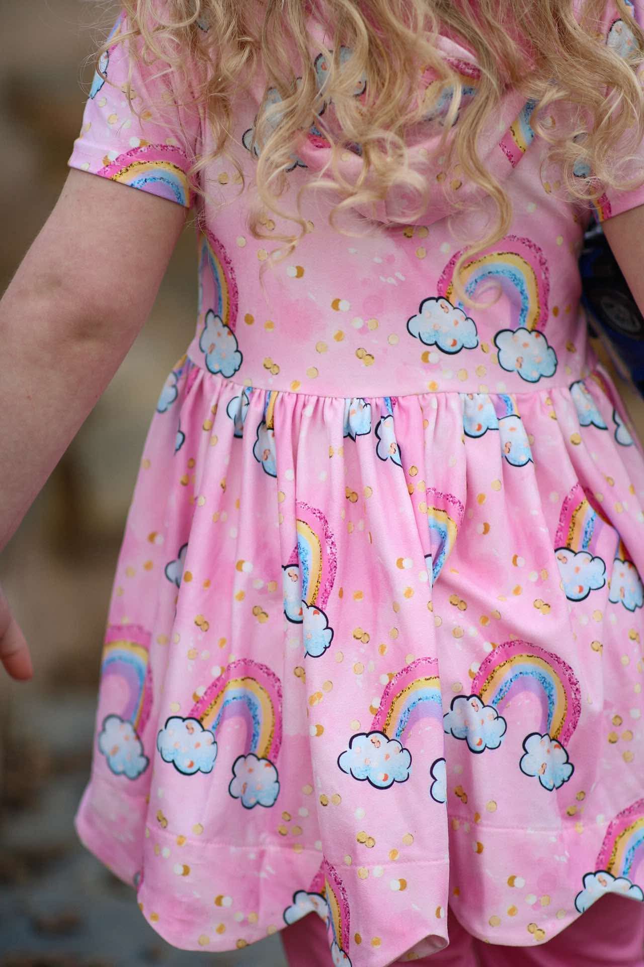 LPK rainbow hooded tunic set