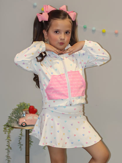 Love Hearts 3 Piece Athletic Set