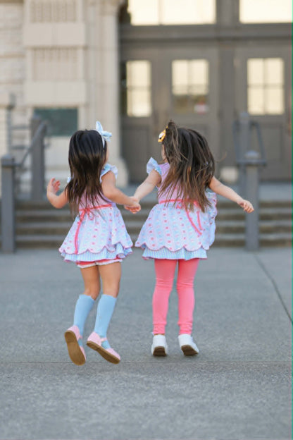 BTS Pastel Bows&Apples Sammy 3 Piece Tunic set