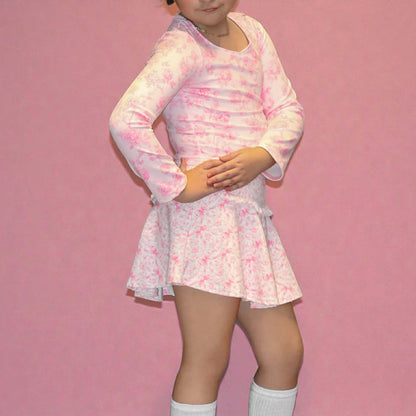 Floral Bows Skort+Shirt Set