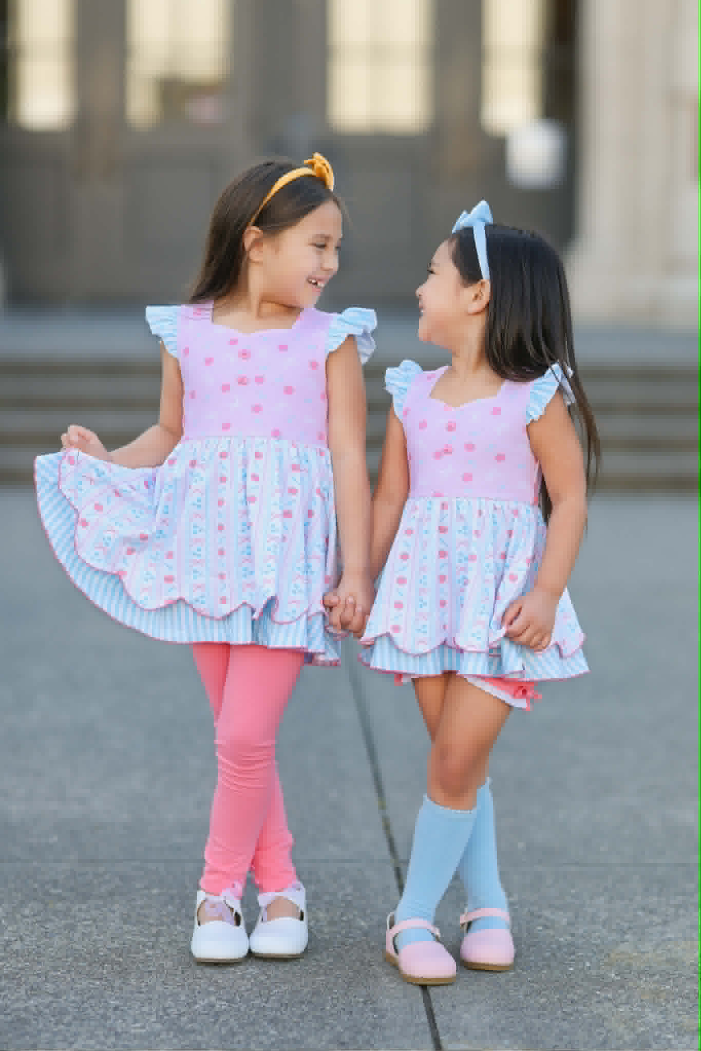 BTS Pastel Bows&Apples Sammy 3 Piece Tunic set