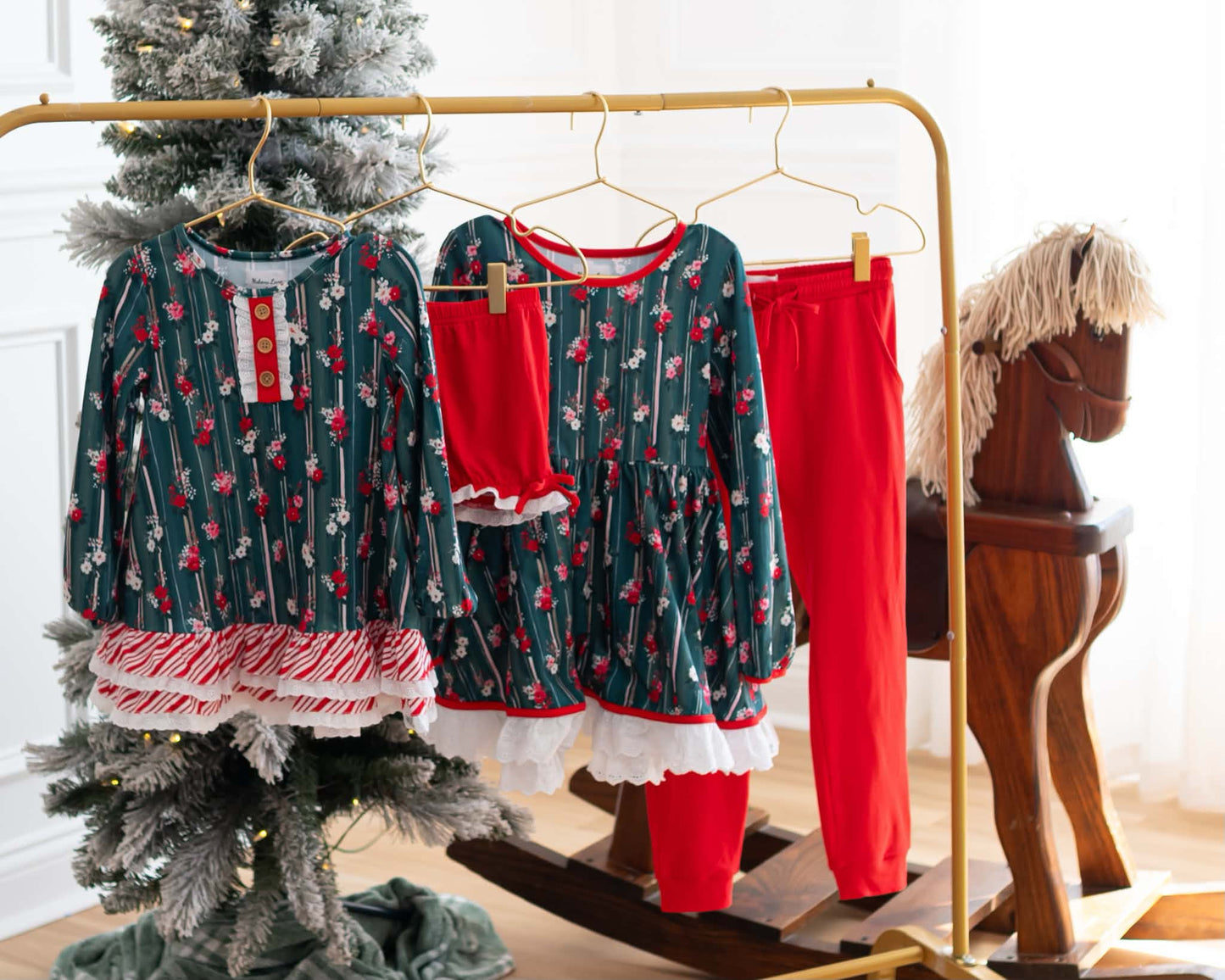 Tunic/Jogger Evergreen Floral Set Preorder (FH26)