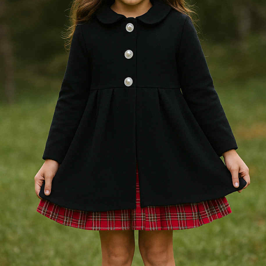 Black Velvet Jackie-O coat