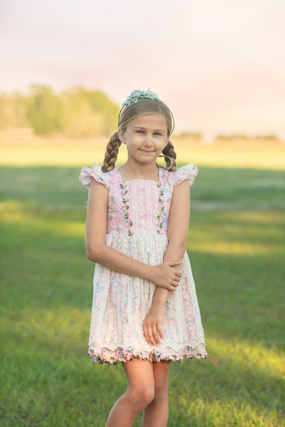 Pink Floral Sawyer Set (choice of length and chest design)