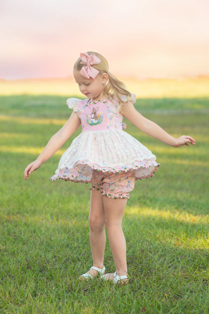 Pink Floral Sawyer Set (choice of length and chest design)