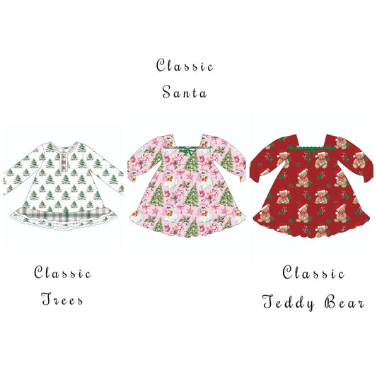 Classic Christmas Doll dress Preorder