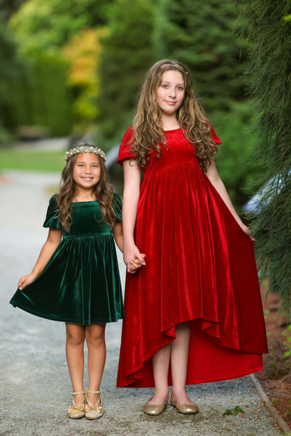 Girls Red or Green Annie Velvet HIGH/LOW Preorder CDU26