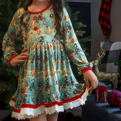 LPK Vintage Reindeer Dress Set