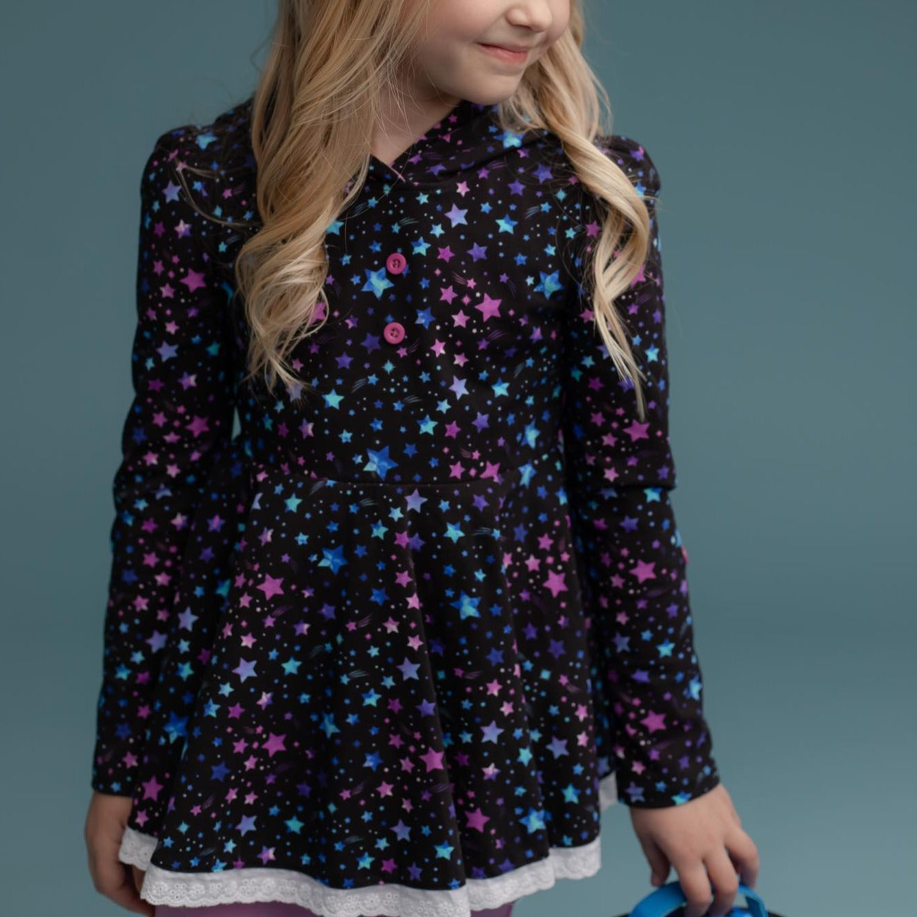 Starry Night Hooded Peplum (only)