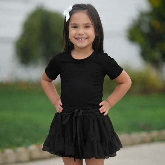 Black Tulle Athletic Skort Set Presale
