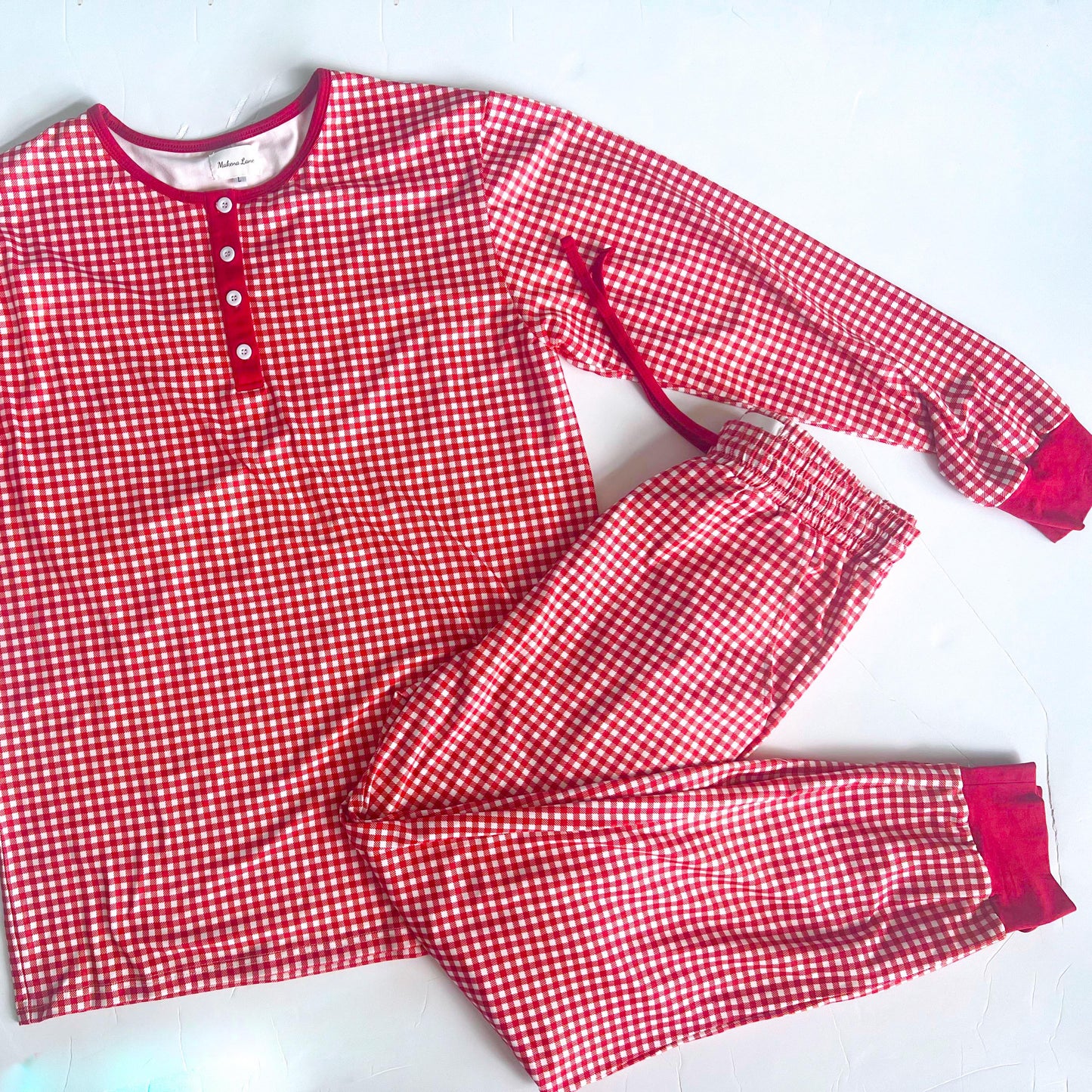 Adult Unisex Gingham Set (one size L and one 2XL)