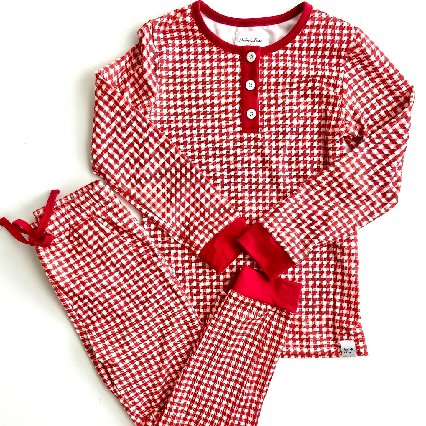 Red Gingham Kids Unisex