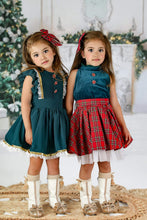 Load image into Gallery viewer, Christmas Plaid Velvet Set Preorder