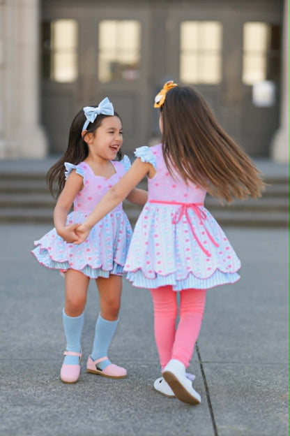 BTS Pastel Bows&Apples Sammy 3 Piece Tunic set