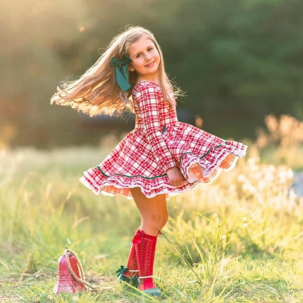 Plaid tree Ruby Twirl Dress (one size 4)