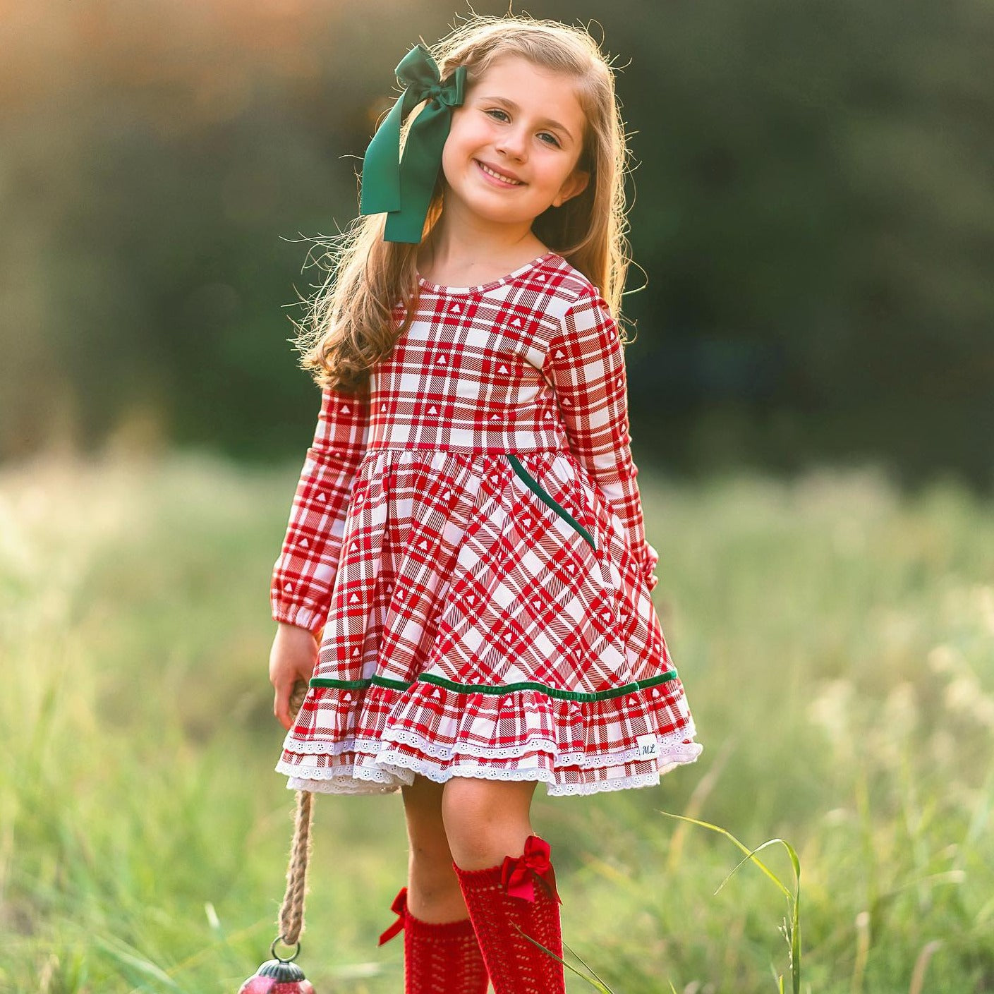 Plaid tree Ruby Twirl Dress (one size 4)