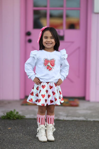 Sequin Heart Skort Presale