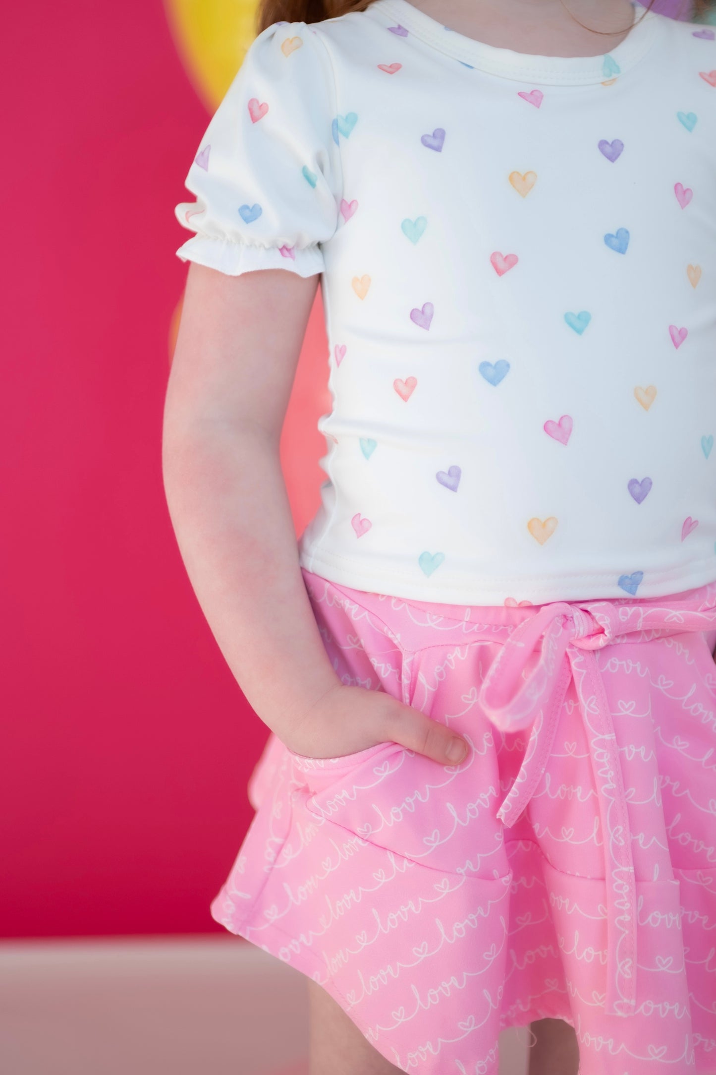 Love Hearts Athletic Skort Set