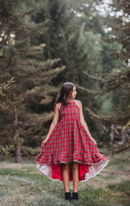 Holiday Plaid Enchanted High Low Preorder