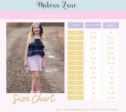 Blueberry Pointelle Skort Set