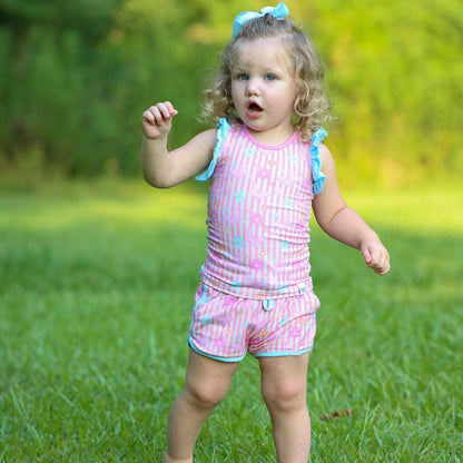 Butterfly Floral Shorts Set