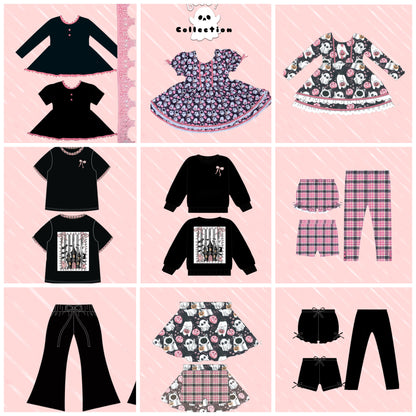 Boo Cat Tunic Preorder Long or Short sleeve (bottoms separate)