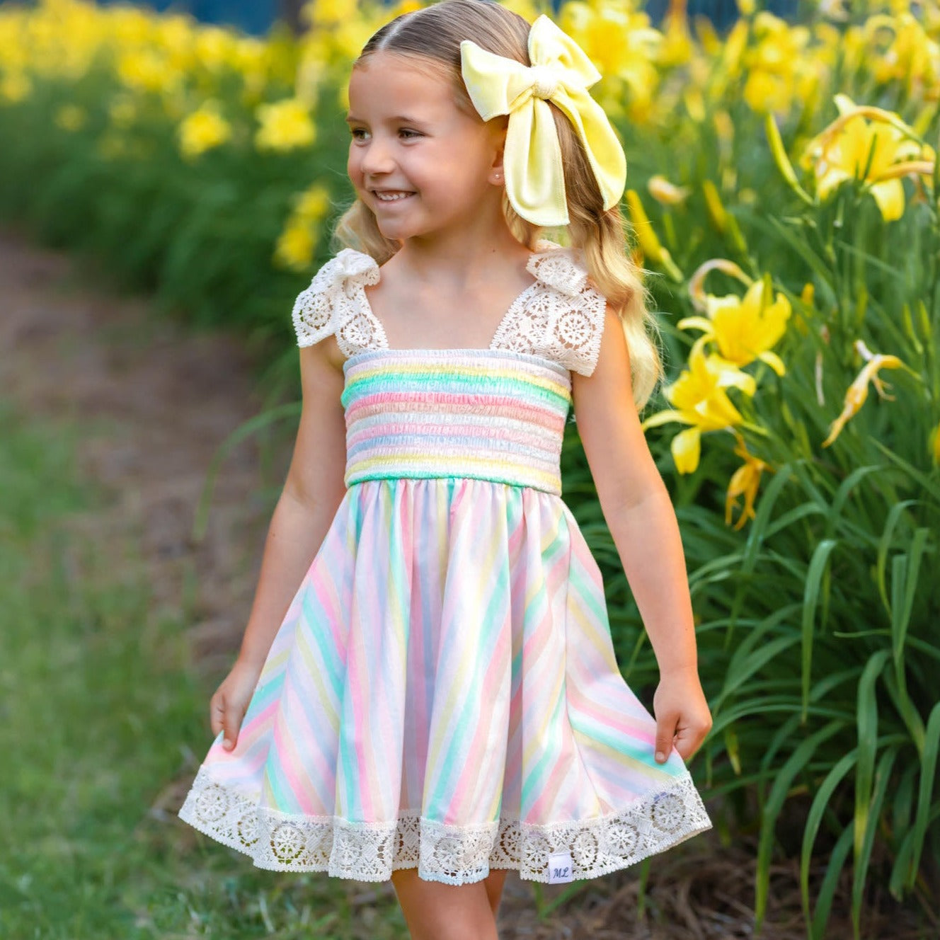 Madeline Susnset Stripes Sundress