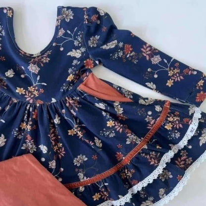 Navy floral Laila Twirl Set