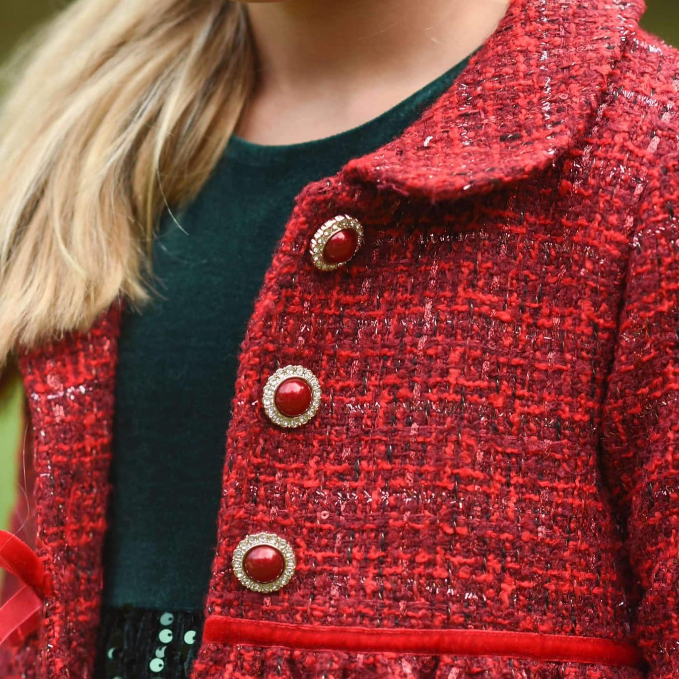 Red Tweed Jackie O