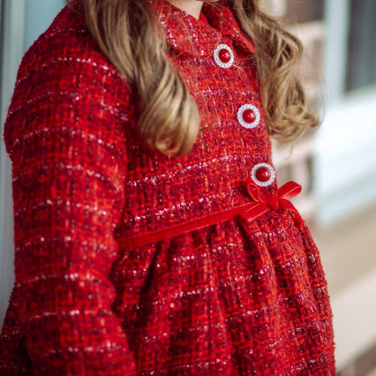 Red Tweed Jackie O