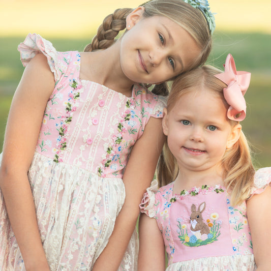 Pink Floral Sawyer Set (choice of length and chest design)